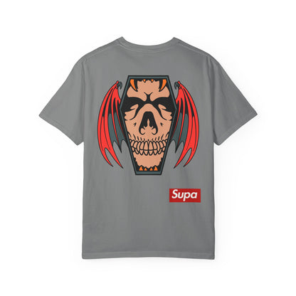Skull Coffin Tee — Supa Winged Skull Graphic T-Shirt
