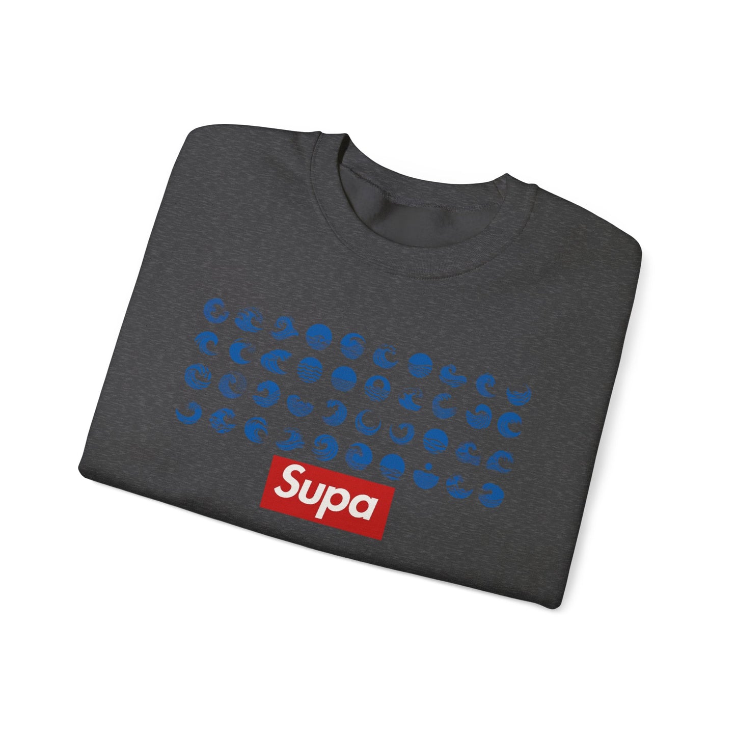 Supa Surf Crewneck Sweatshirt – Vintage Surf Photo & Logo Pullover
