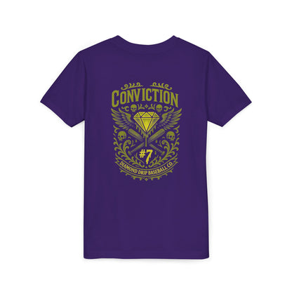 Conviction Youth Short Sleeve Tee - Inspirational Graphic T-Shirt for Kids