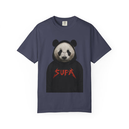 Panda Hoodie Graphic T‑Shirt — 'Supa' Front & 'Off The Map' Zebra Back