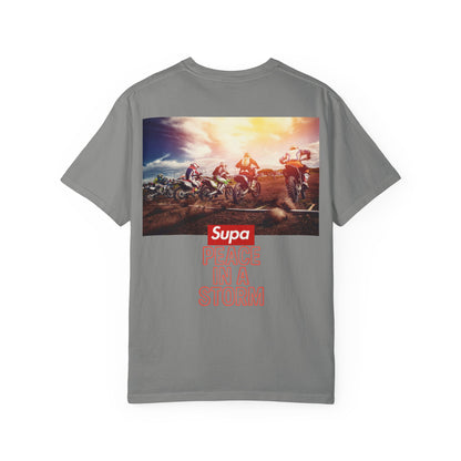 Motocross T-Shirt — "Supa" Logo & Back Graphic (Peace in a Storm)