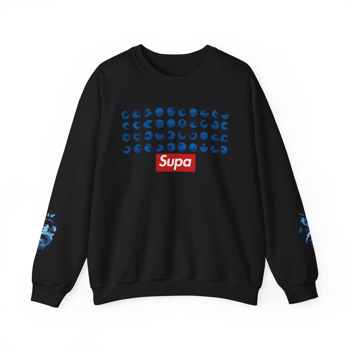 Supa Surf Crewneck Sweatshirt – Vintage Surf Photo & Logo Pullover
