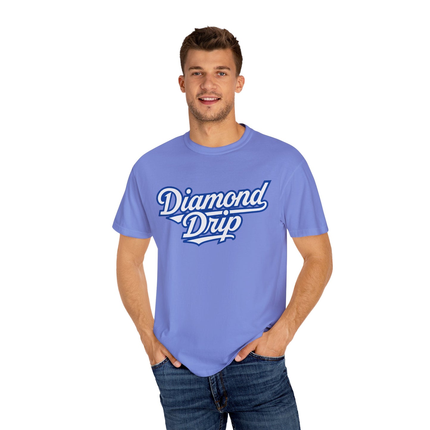 Diamond Drip T-Shirt — Dripping Blue Diamond Graphic Tee