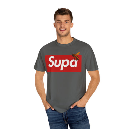 Supa Bee T-Shirt — Retro Box Logo with Honeycomb & Bee Graphic