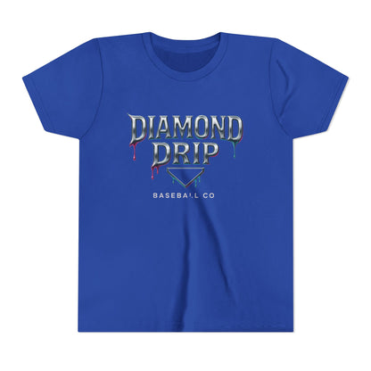 Youth Diamond Drip Short Sleeve Tee - Trendy Style for Young Fashionistas
