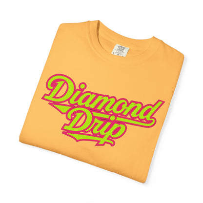 Diamond Drip Graphic T-Shirt — Retro Script Logo Tee