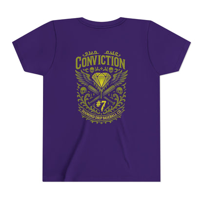 Conviction Youth Short Sleeve Tee - Inspirational Graphic T-Shirt for Kids