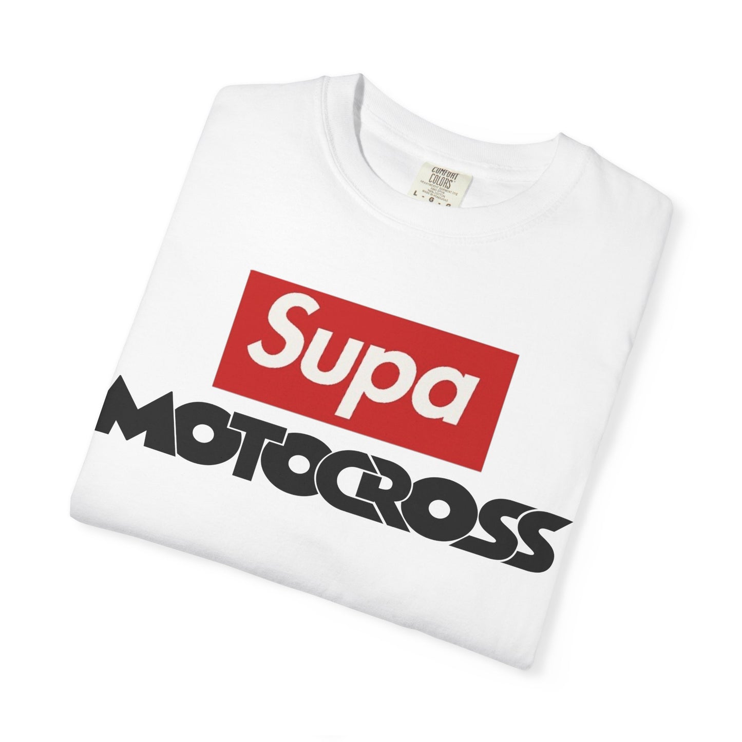 Motocross T-Shirt — "Supa" Logo & Back Graphic (Peace in a Storm)