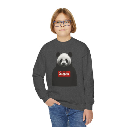 Youth Panda 'Supa' Crewneck Sweatshirt — Peace In A Storm Graphic