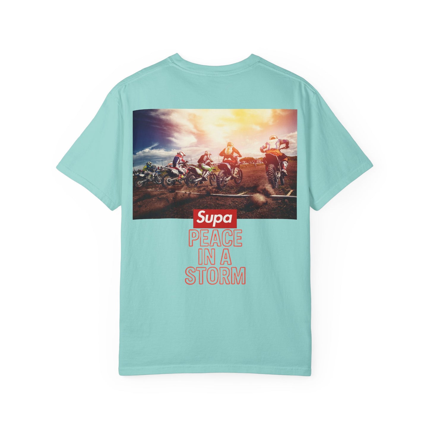 Motocross T-Shirt — "Supa" Logo & Back Graphic (Peace in a Storm)