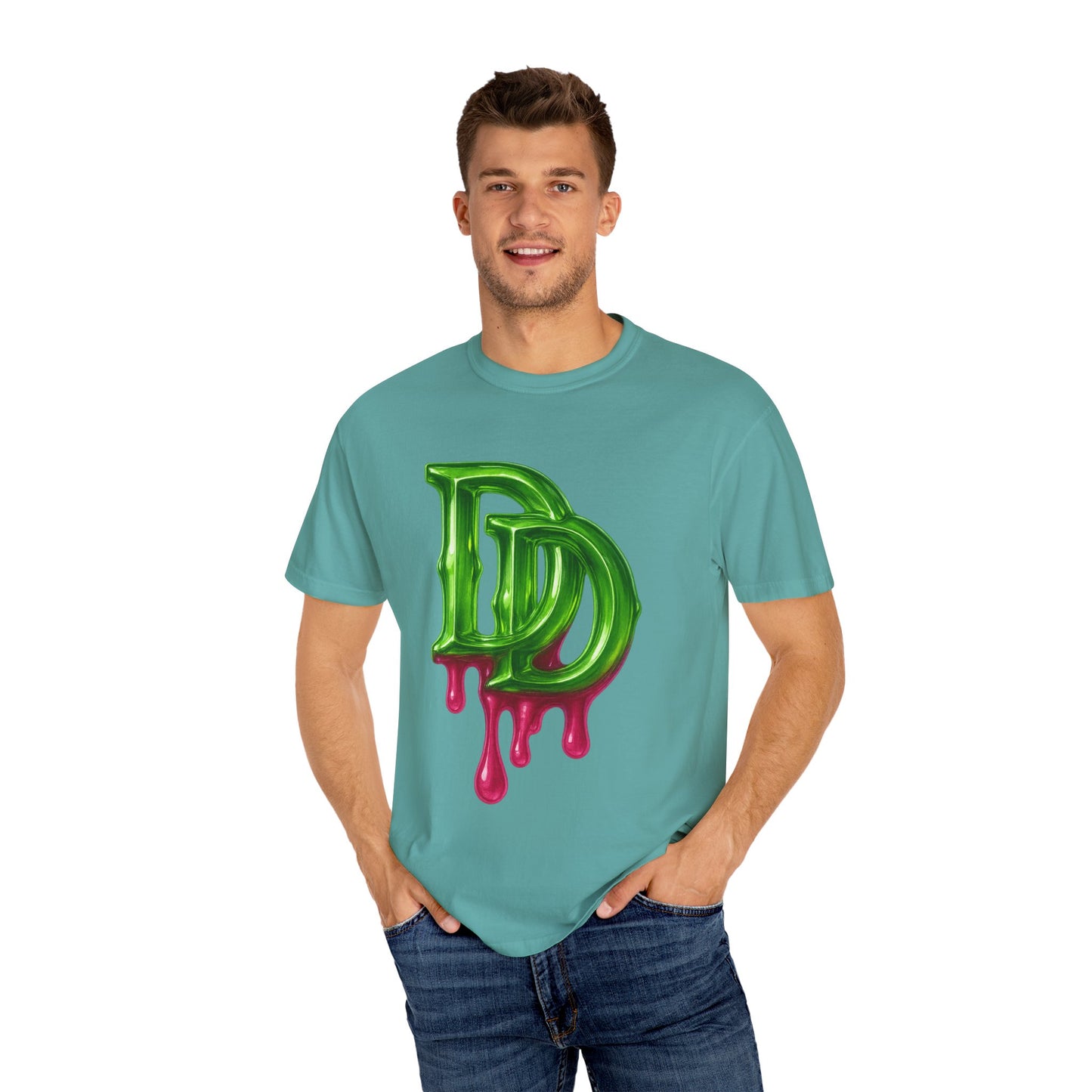 DD Drip Logo T-Shirt — Green Melting DD Graphic Tee