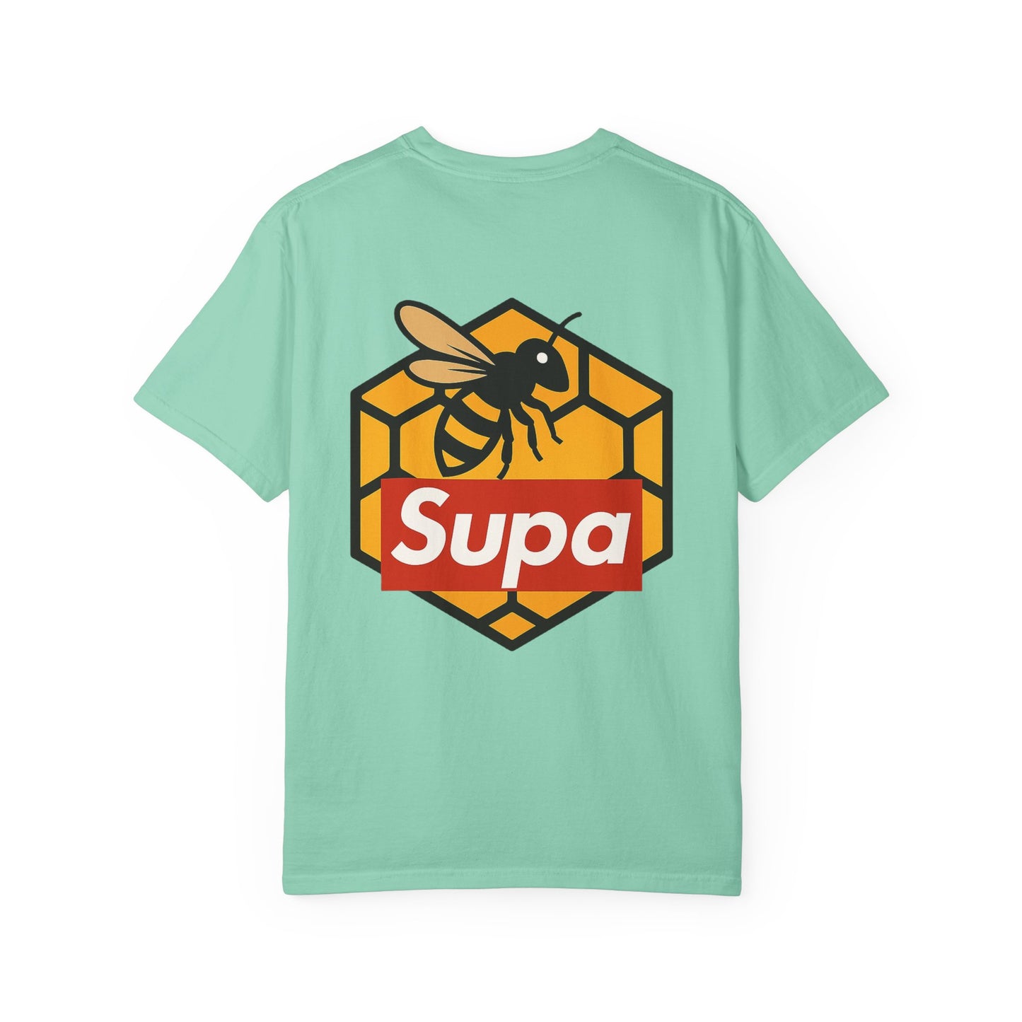 Supa Bee T-Shirt — Retro Box Logo with Honeycomb & Bee Graphic