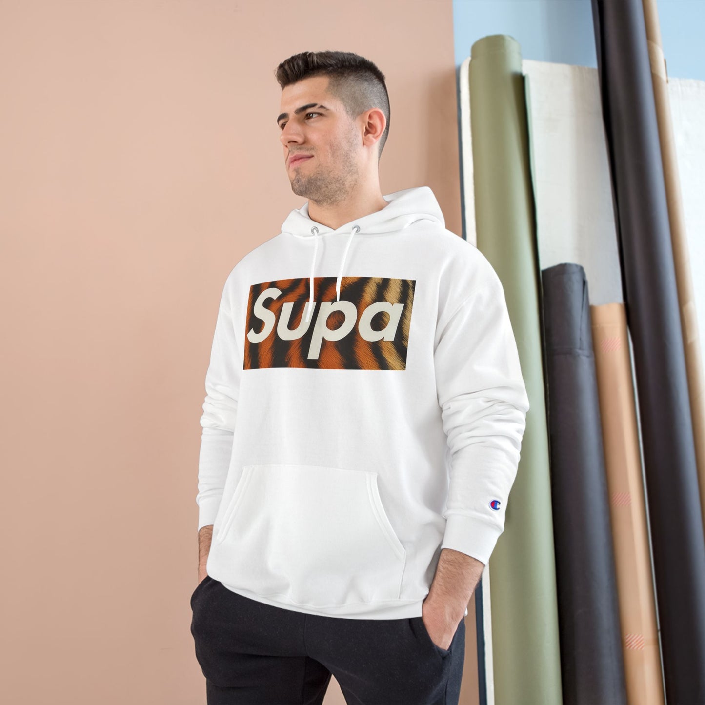 Supa Champion Hoodie - Stylish Tiger Graphic Sweatshirt