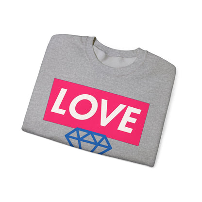 LOVE Diamond Crewneck Sweatshirt — DDBC Logo Graphic Crew