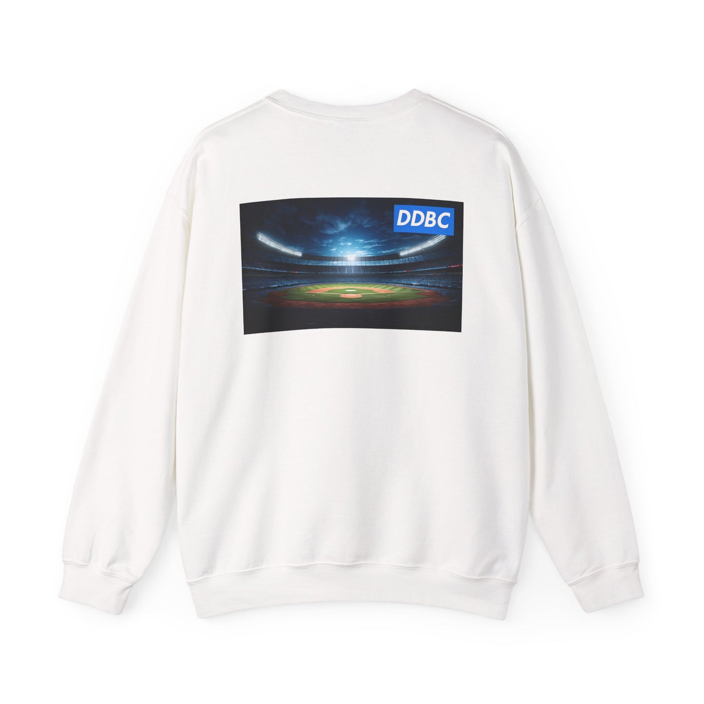 Dripping Blue Diamond Crewneck Sweatshirt — Stadium Nightscape Back Print