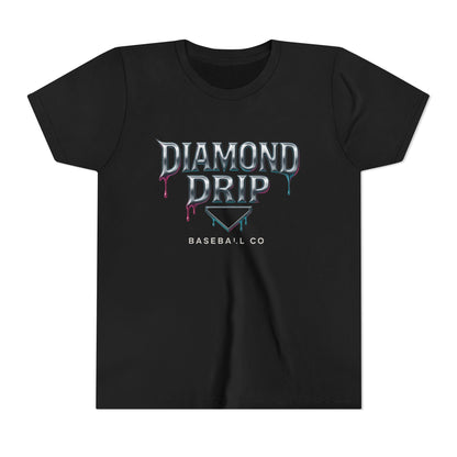 Youth Diamond Drip Short Sleeve Tee - Trendy Style for Young Fashionistas