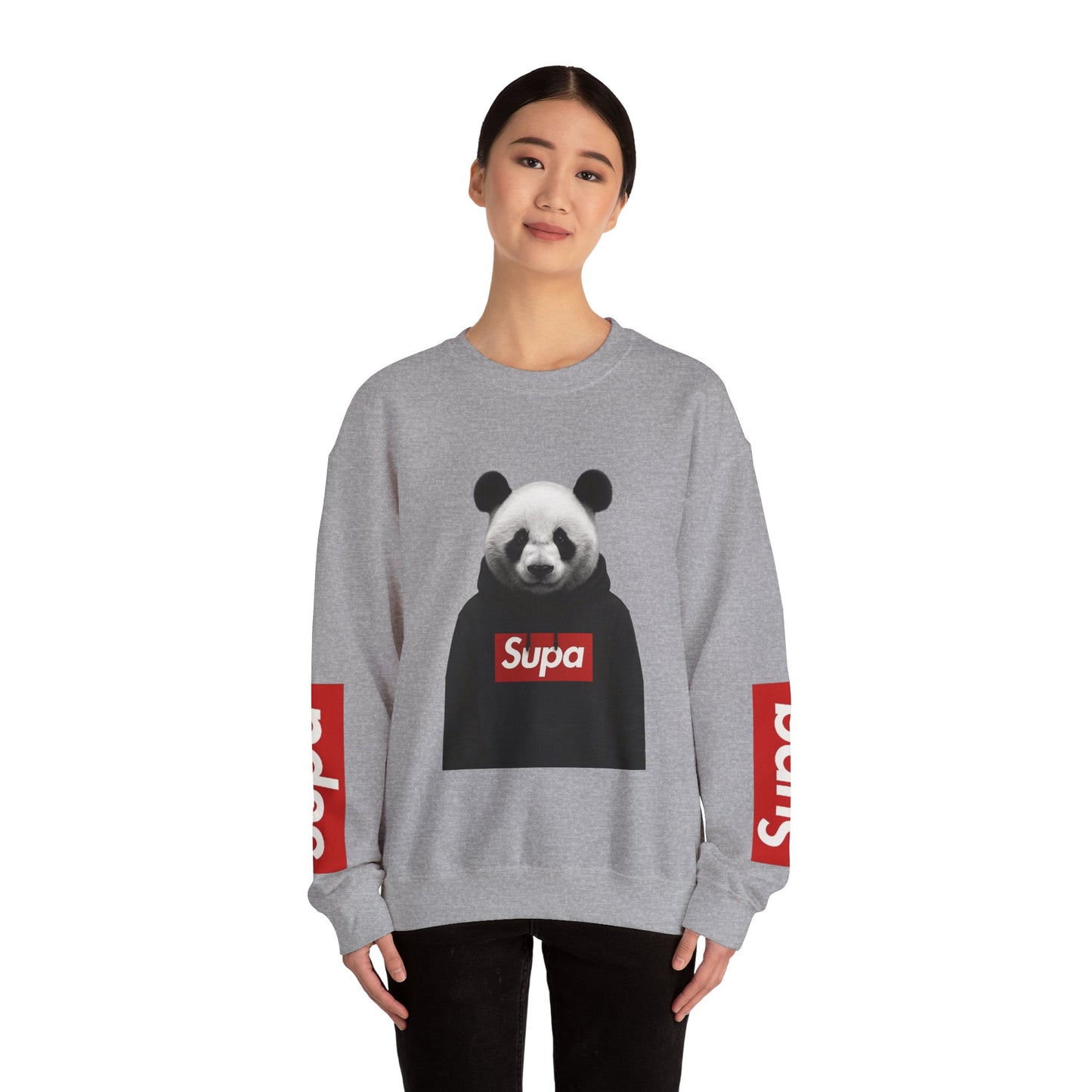 Panda 'Supa' Crewneck Sweatshirt — Streetwear Graphic Pullover