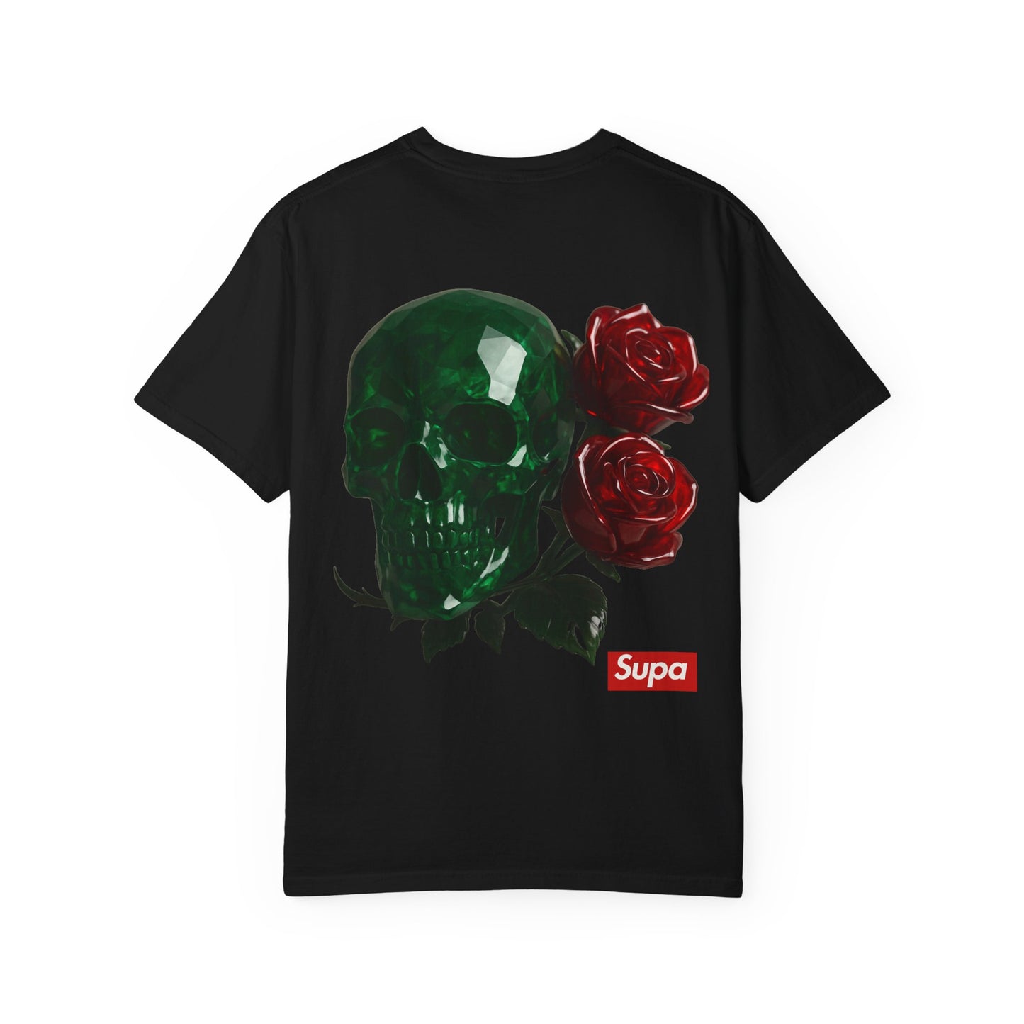 Supa Crystal Skull & Roses T-Shirt