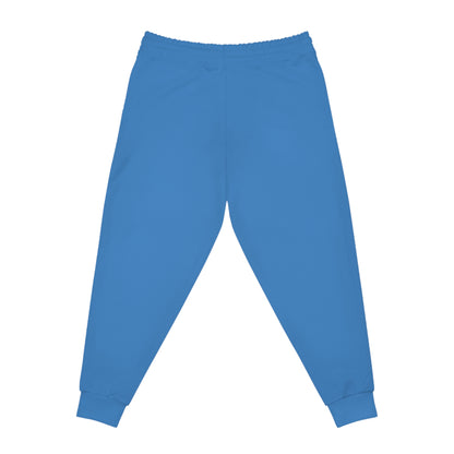 Blue Athletic Joggers — All-Over Print Sports Sweatpants