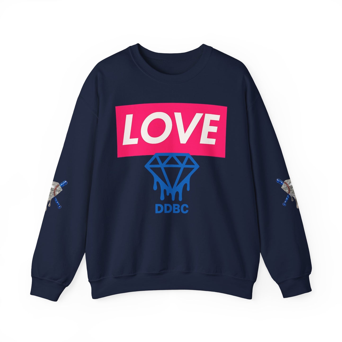 LOVE Diamond Crewneck Sweatshirt — DDBC Logo Graphic Crew