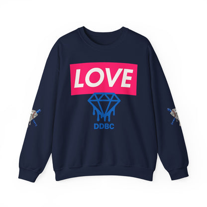 LOVE Diamond Crewneck Sweatshirt — DDBC Logo Graphic Crew