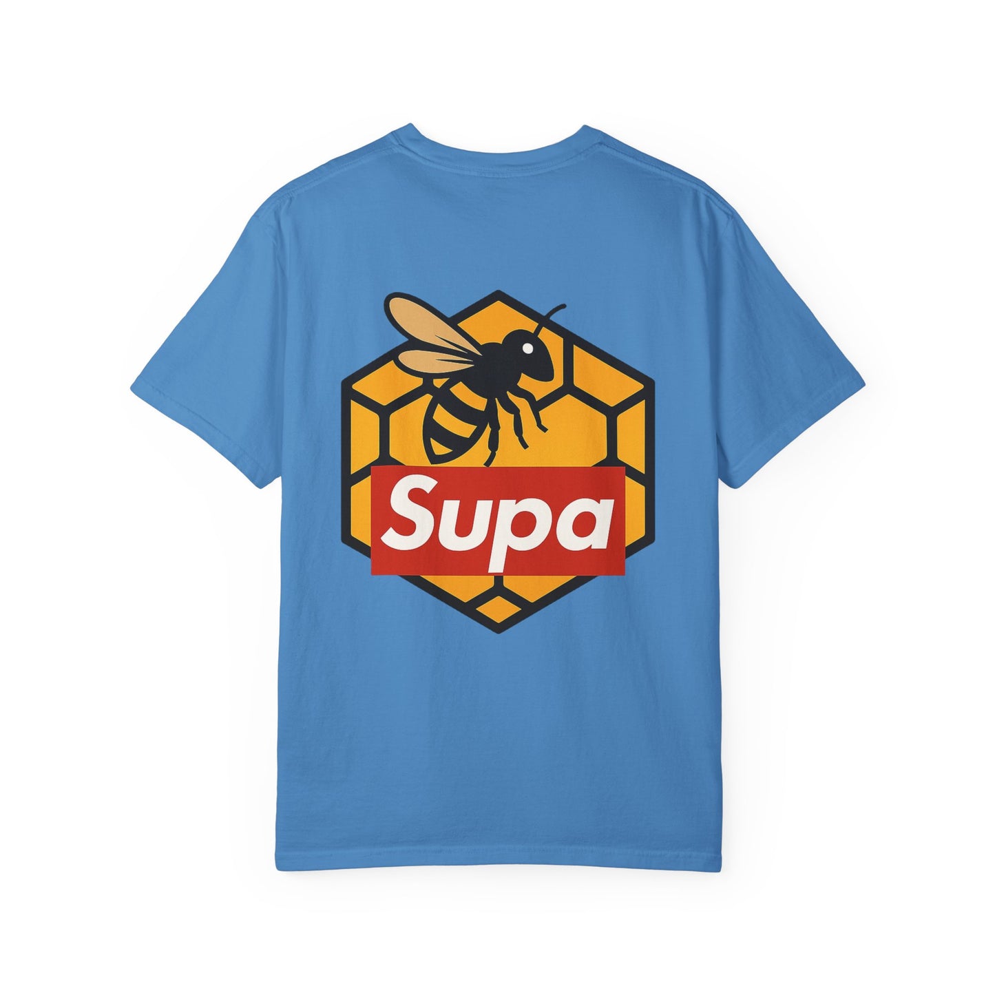 Supa Bee T-Shirt — Retro Box Logo with Honeycomb & Bee Graphic