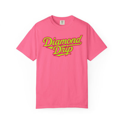 Diamond Drip Graphic T-Shirt — Retro Script Logo Tee