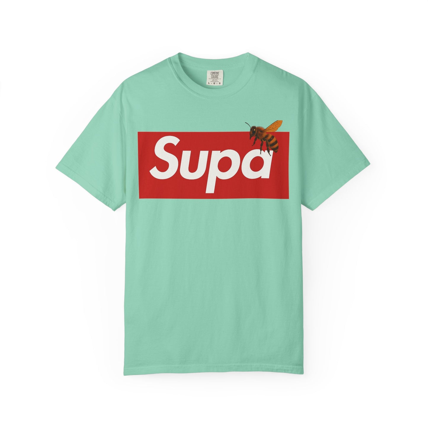 Supa Bee T-Shirt — Retro Box Logo with Honeycomb & Bee Graphic