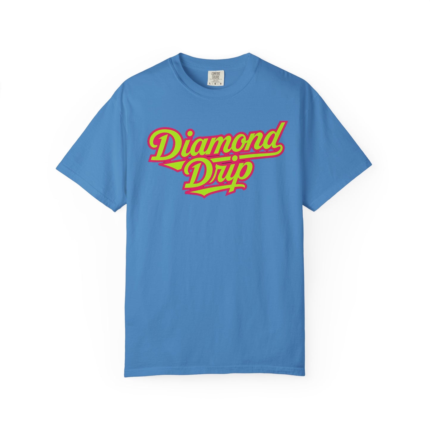 Diamond Drip Graphic T-Shirt — Retro Script Logo Tee