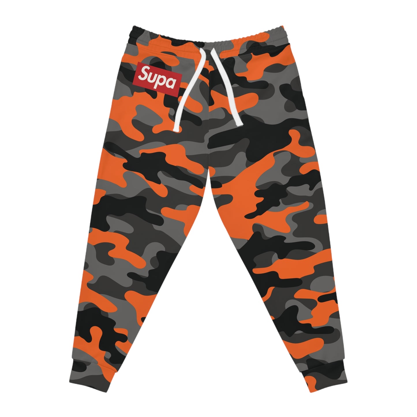 Orange Camo Athletic Joggers — 'Supa' Streetwear Sweatpants