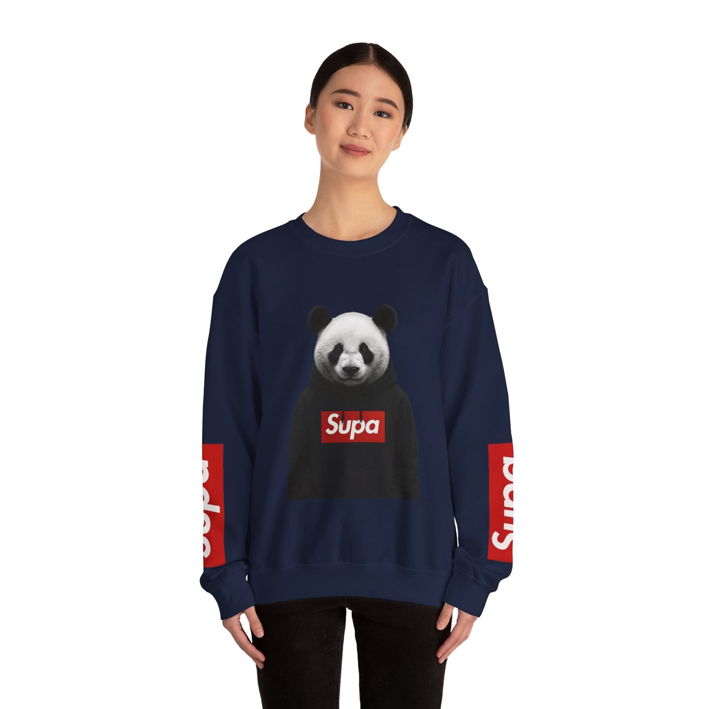 Panda 'Supa' Crewneck Sweatshirt — Streetwear Graphic Pullover