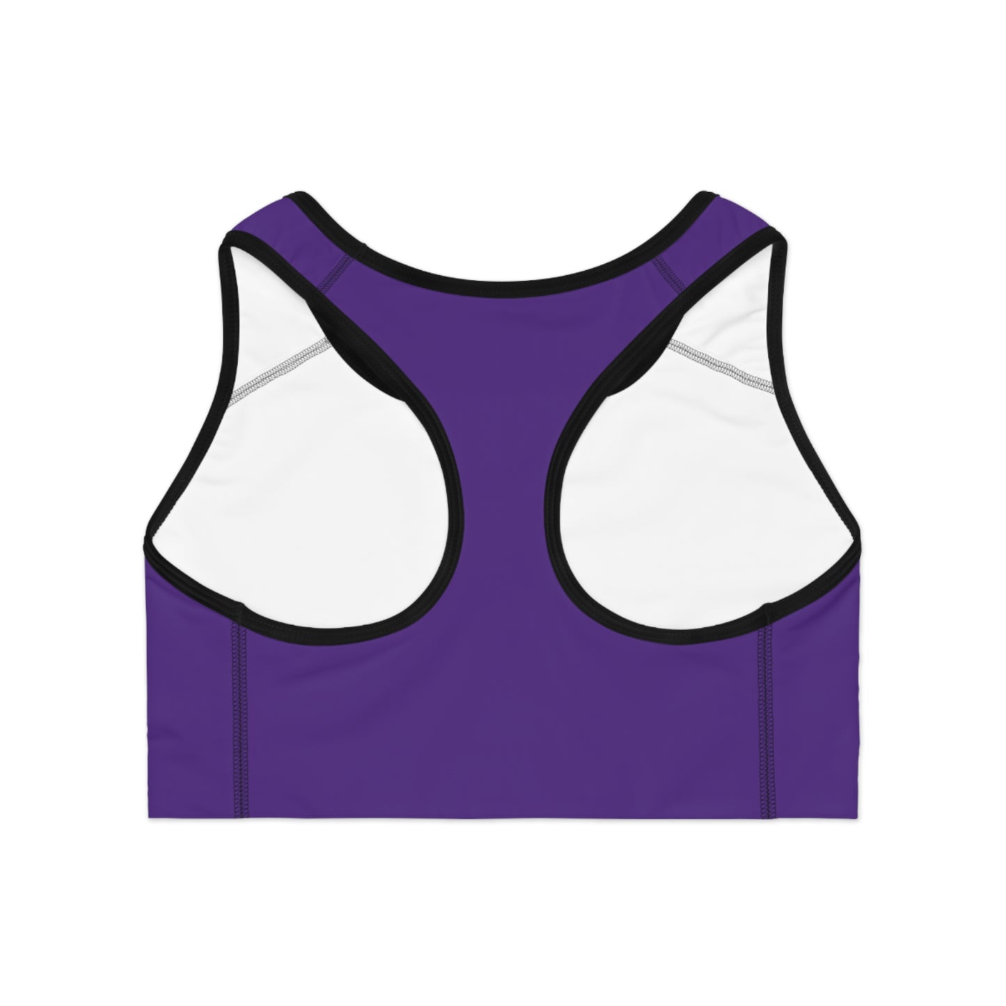Sports Bra — Purple 'Supa' Logo Active Crop Top