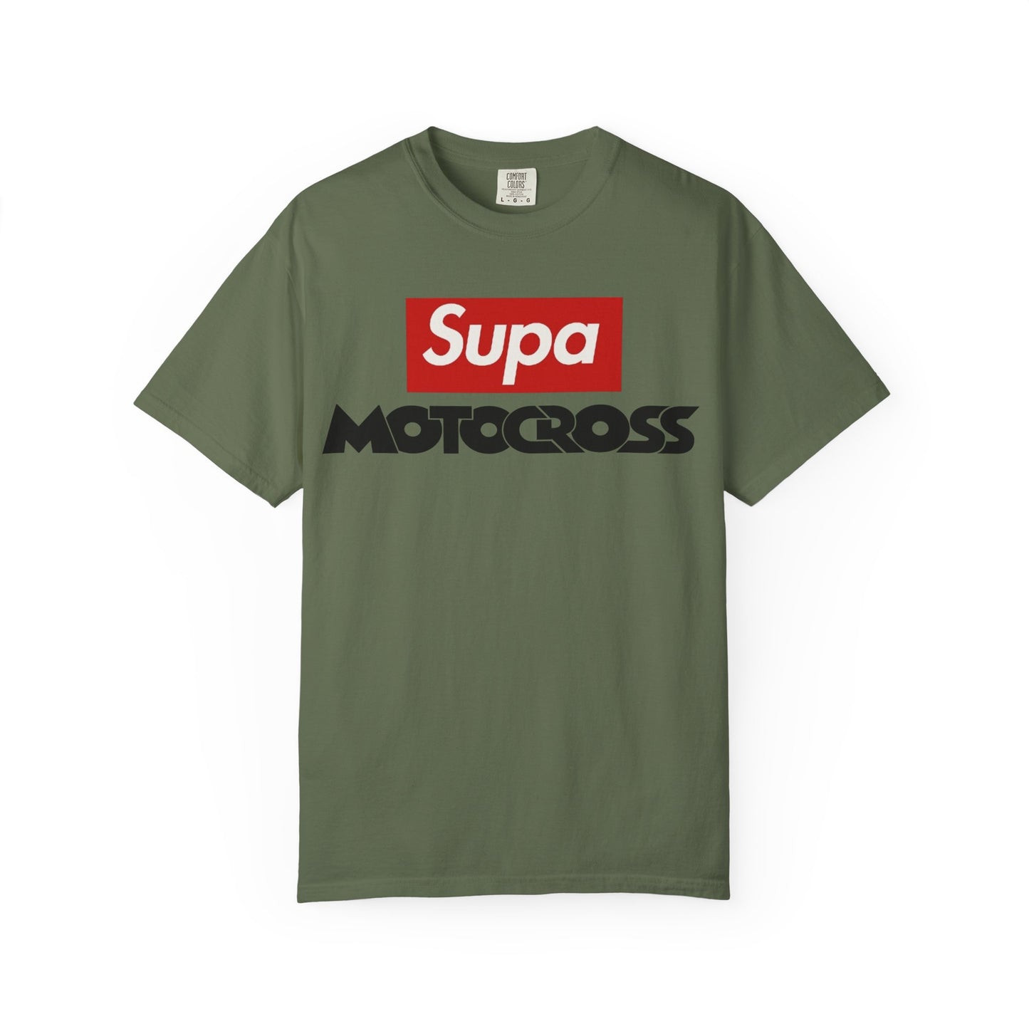 Motocross T-Shirt — "Supa" Logo & Back Graphic (Peace in a Storm)