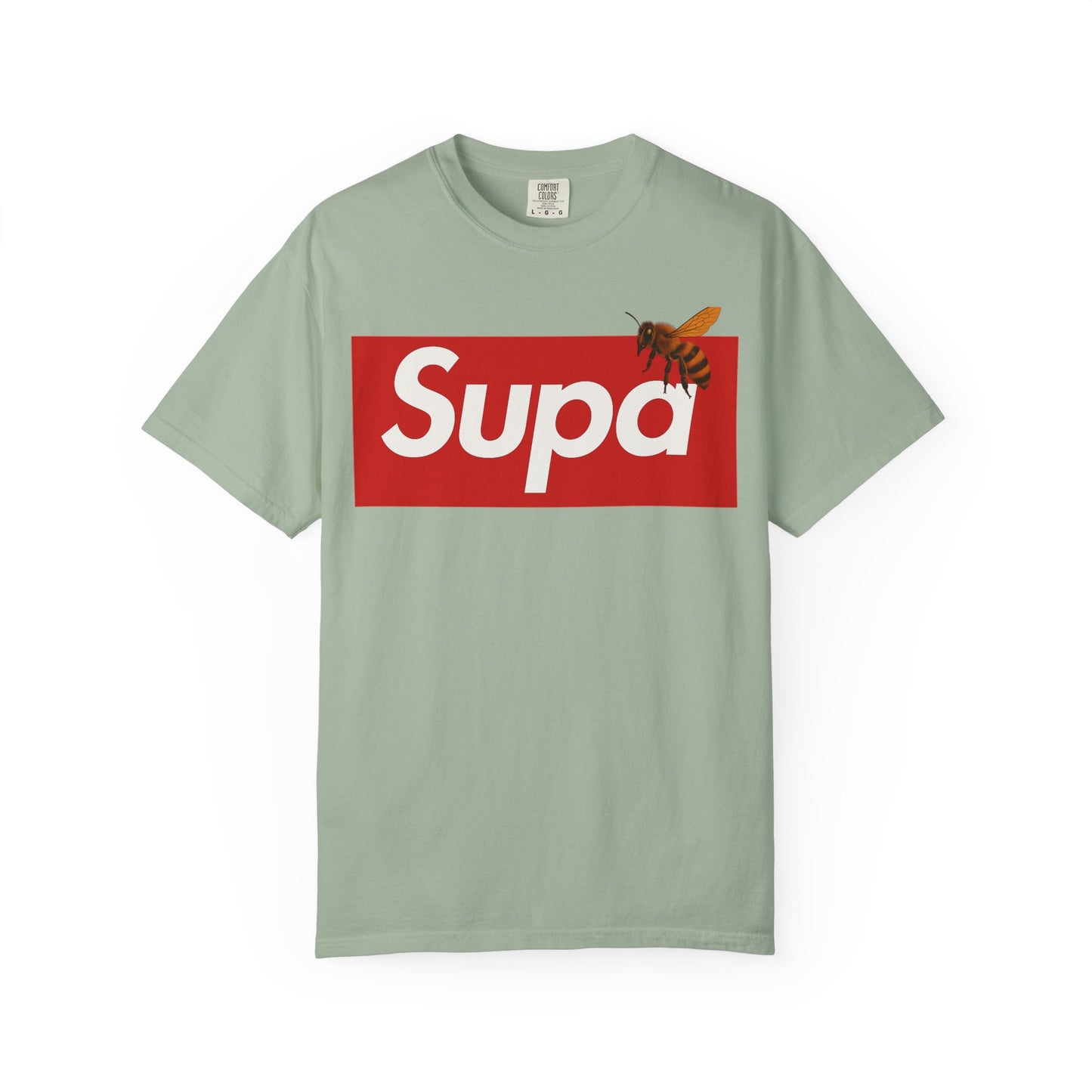 Supa Bee T-Shirt — Retro Box Logo with Honeycomb & Bee Graphic