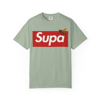 Supa Bee T-Shirt — Retro Box Logo with Honeycomb & Bee Graphic