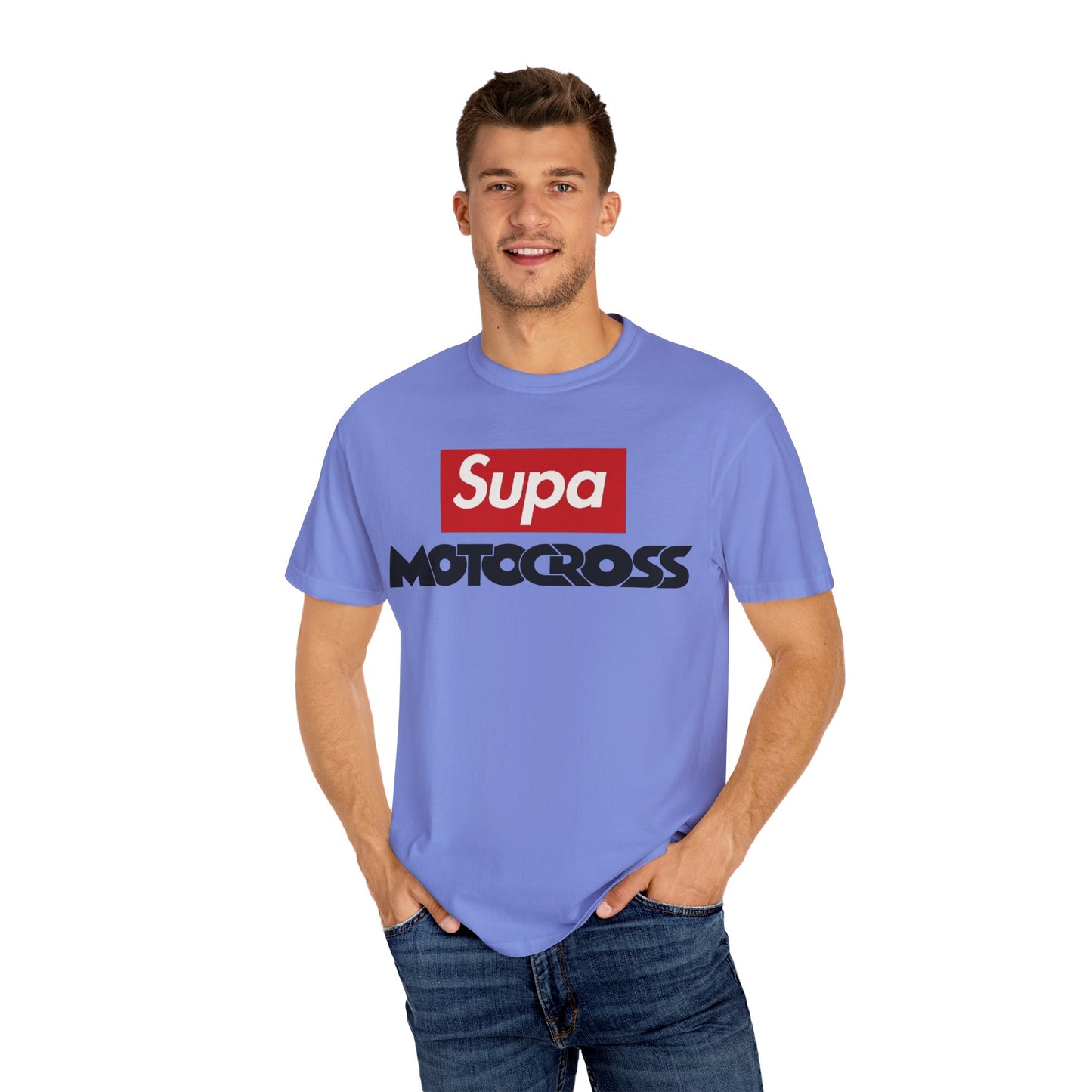 Motocross T-Shirt — "Supa" Logo & Back Graphic (Peace in a Storm)