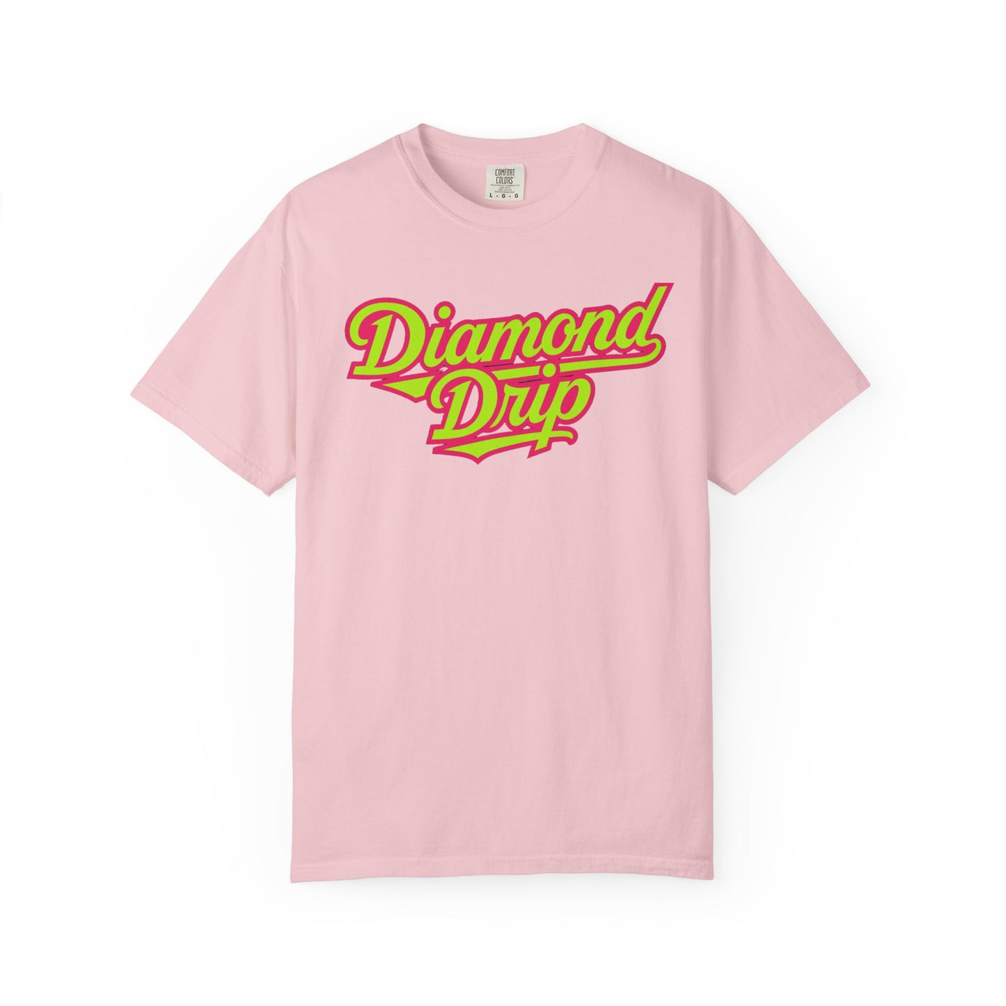 Diamond Drip Graphic T-Shirt — Retro Script Logo Tee