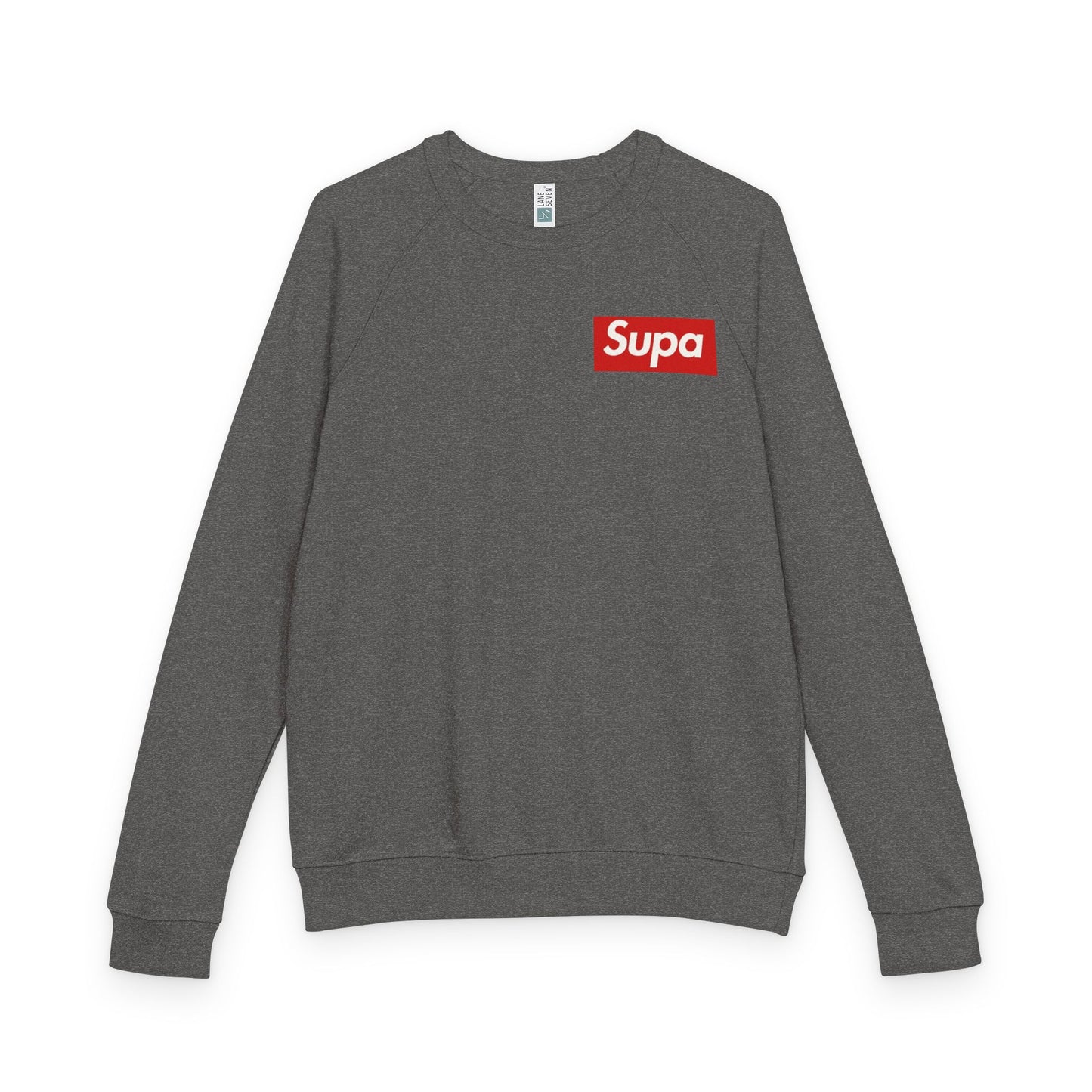 Crewneck Sweatshirt — 'Supa' Minimal Red Logo Pullover