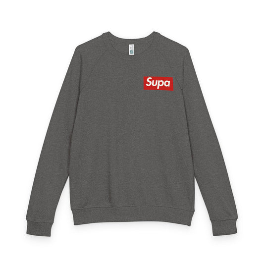 Crewneck Sweatshirt — 'Supa' Minimal Red Logo Pullover