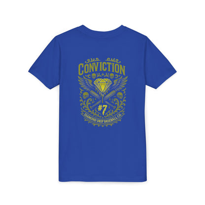 Conviction Youth Short Sleeve Tee - Inspirational Graphic T-Shirt for Kids