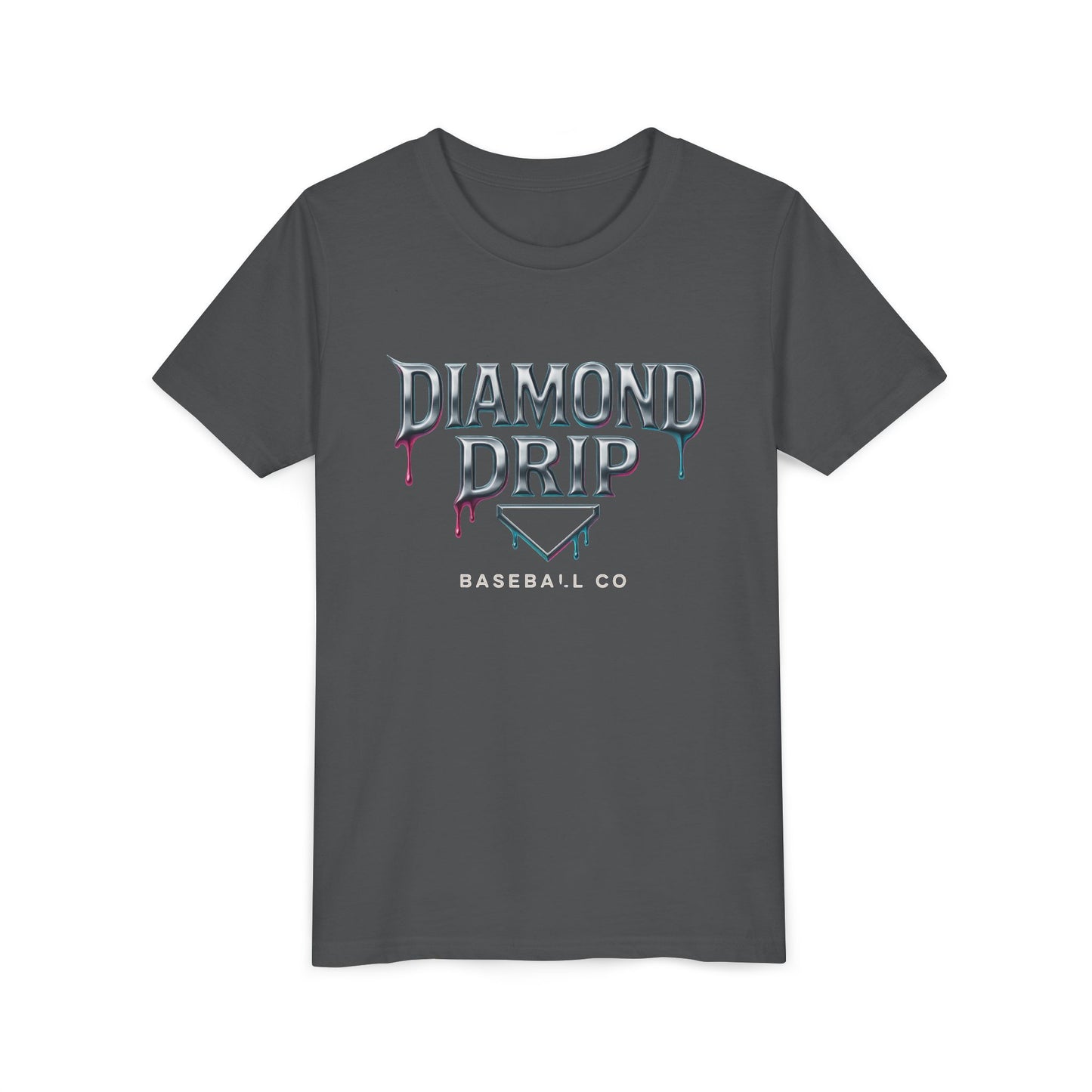 Youth Diamond Drip Short Sleeve Tee - Trendy Style for Young Fashionistas