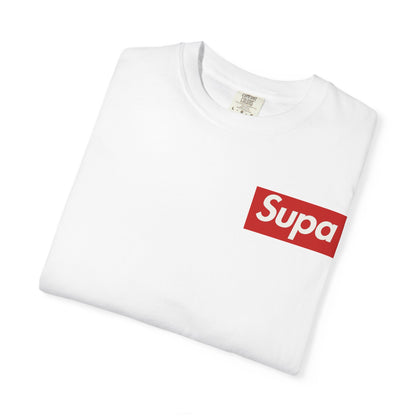 No Witnesses Graphic T-Shirt — 'Supa' Chest Logo, Gothic Skull Back Art