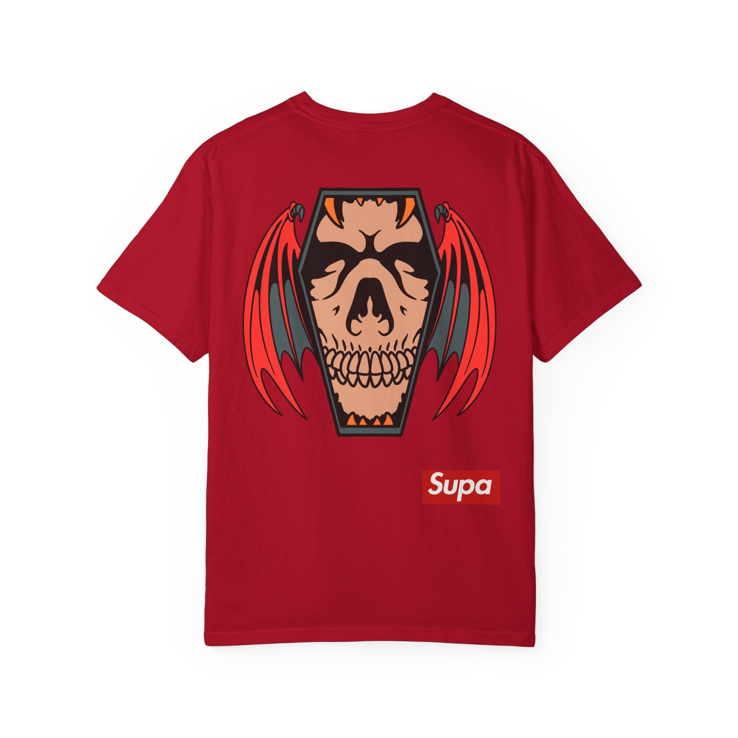 Skull Coffin Tee — Supa Winged Skull Graphic T-Shirt