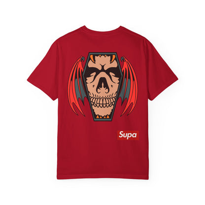 Skull Coffin Tee — Supa Winged Skull Graphic T-Shirt