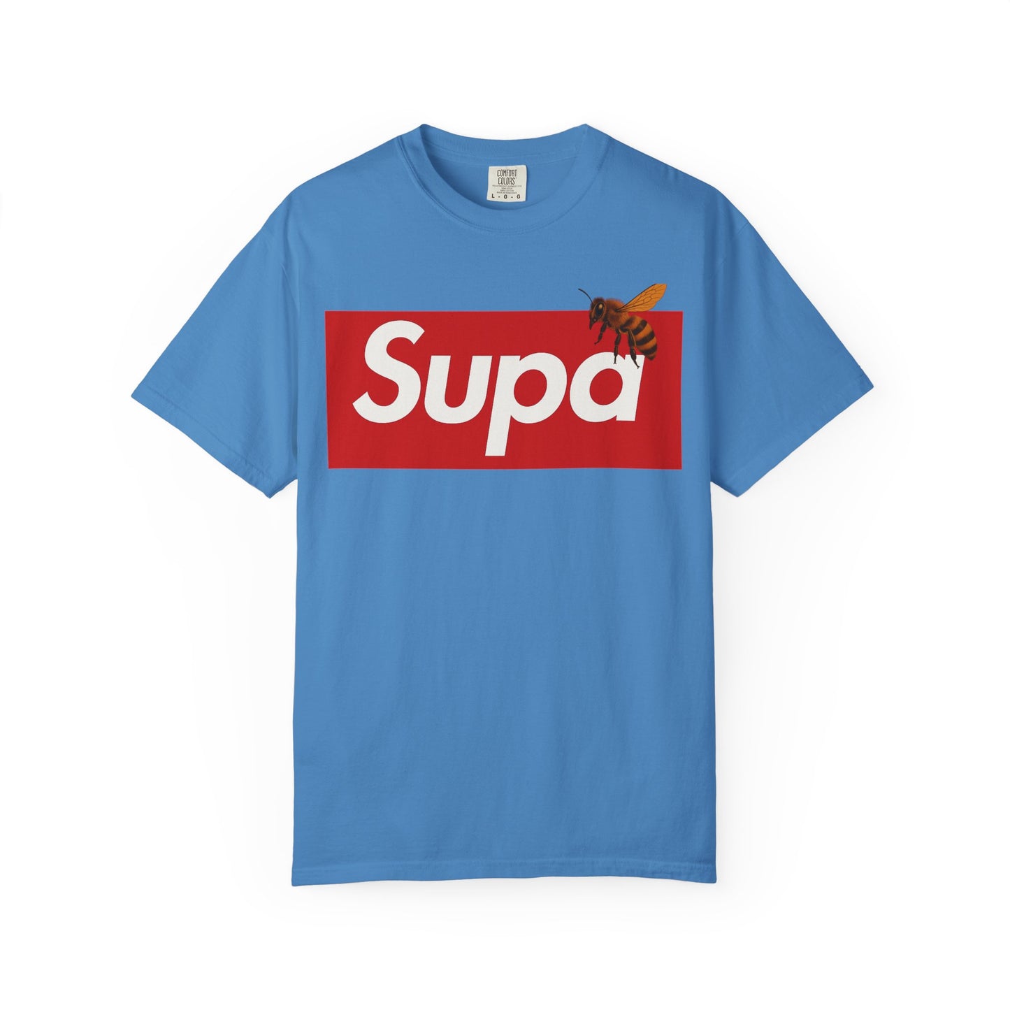 Supa Bee T-Shirt — Retro Box Logo with Honeycomb & Bee Graphic