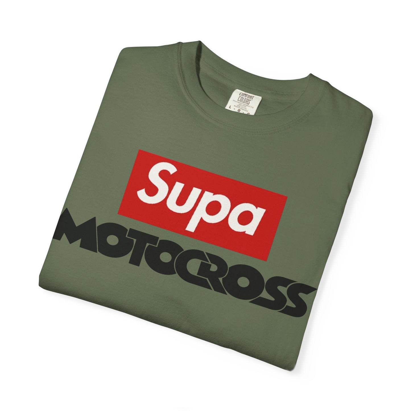 Motocross T-Shirt — "Supa" Logo & Back Graphic (Peace in a Storm)