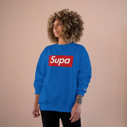 Supa Bee Champion Sweatshirt - Stylish & Cozy White Crewneck