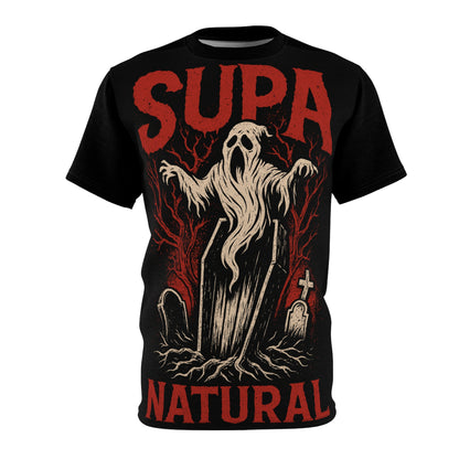 Ghost Rising Tee — "Supa Natural" Horror Graphic T-Shirt