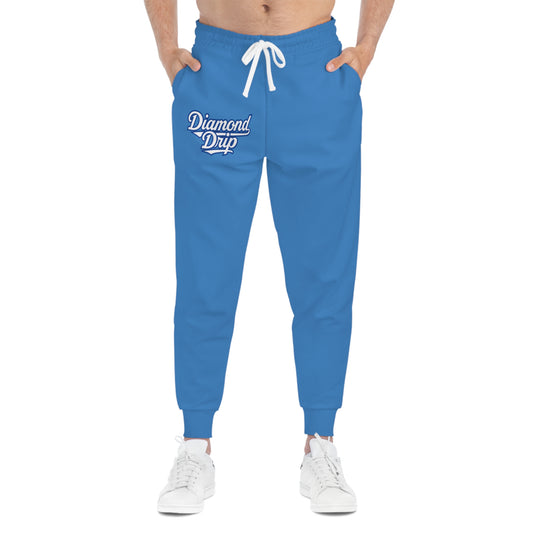 Blue Athletic Joggers — All-Over Print Sports Sweatpants