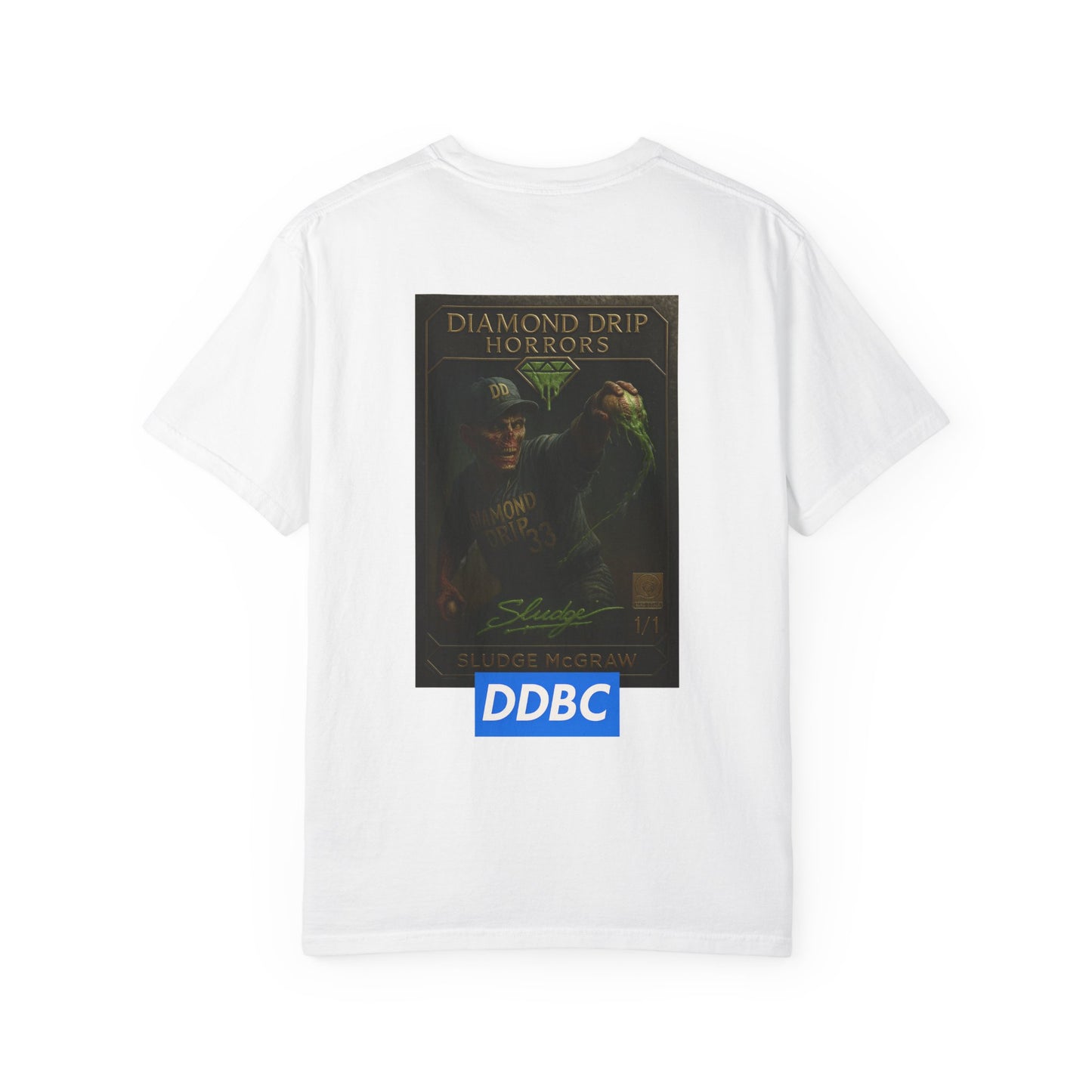 Diamond Drip Horrors T-Shirt — Retro Baseball Horror Graphic Tee